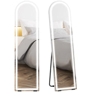Specchio Corpo Intero LED ad Arco ¨C zephmum ¨C Bianco 150x40cm Dimmabile 3 Luci