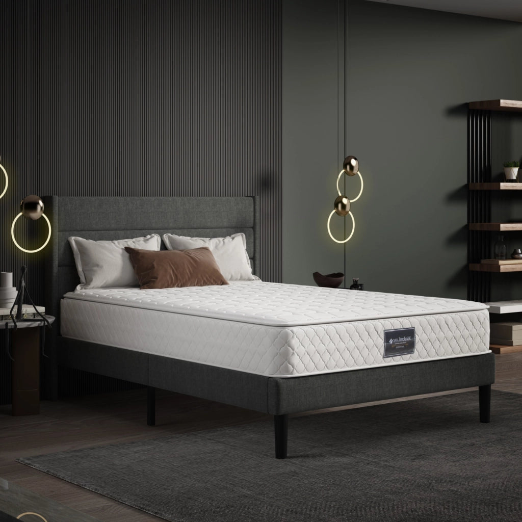 Materasso singolo 90x200x25 cm a molle insacchettate 7 zone H2 H3 ortopedico con schiuma fredda e rivestimento in microfibra - bianco