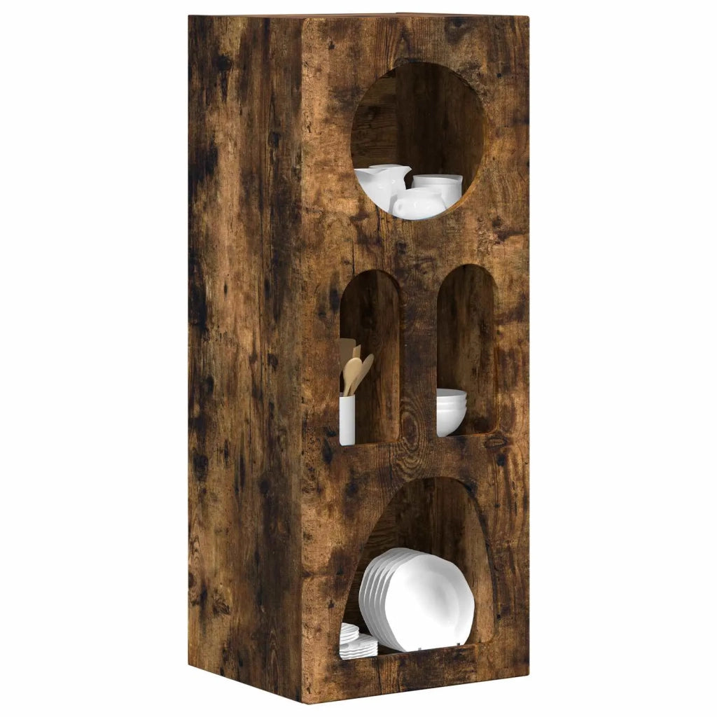 Credenza-Buffet-Armadio da cucina Rovere fum¨¦ 40 x 35 x 100.5 cm Legno multistrato