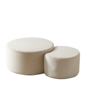 TAVOLINO Set da 2 pezzi 84x28x28 cm in tessuto beige