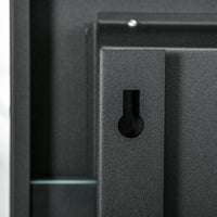 Camino a Bioetanolo da Incasso 90x15x40 cm 2 Bruciatori da 0,85L in Acciaio Inox Nero