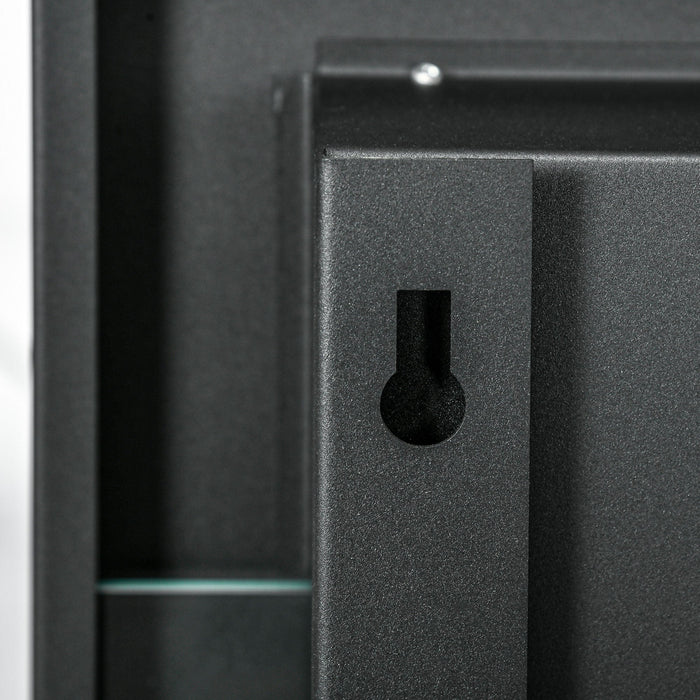 Camino a Bioetanolo da Incasso 90x15x40 cm 2 Bruciatori da 0,85L in Acciaio Inox Nero