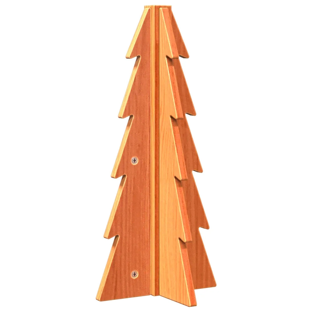 vidaXL Albero di Natale Marrone Cera 49 cm in Legno Massello di Pino