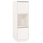 Buffet credenza cassettiera armadio mobile contenitore organizer cucina soggiorno salotto alto 38 x 35 x 117 cm legno massello di pino bianco 02_0032442