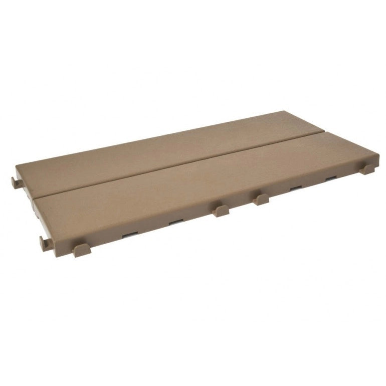 Piastrelle autobloccanti in Plastica con Finitura ad Effetto Legno 37,7 x 18,6 cm da Interno Esterno e Giardinoi PEZZI 8 Colore: #866b56