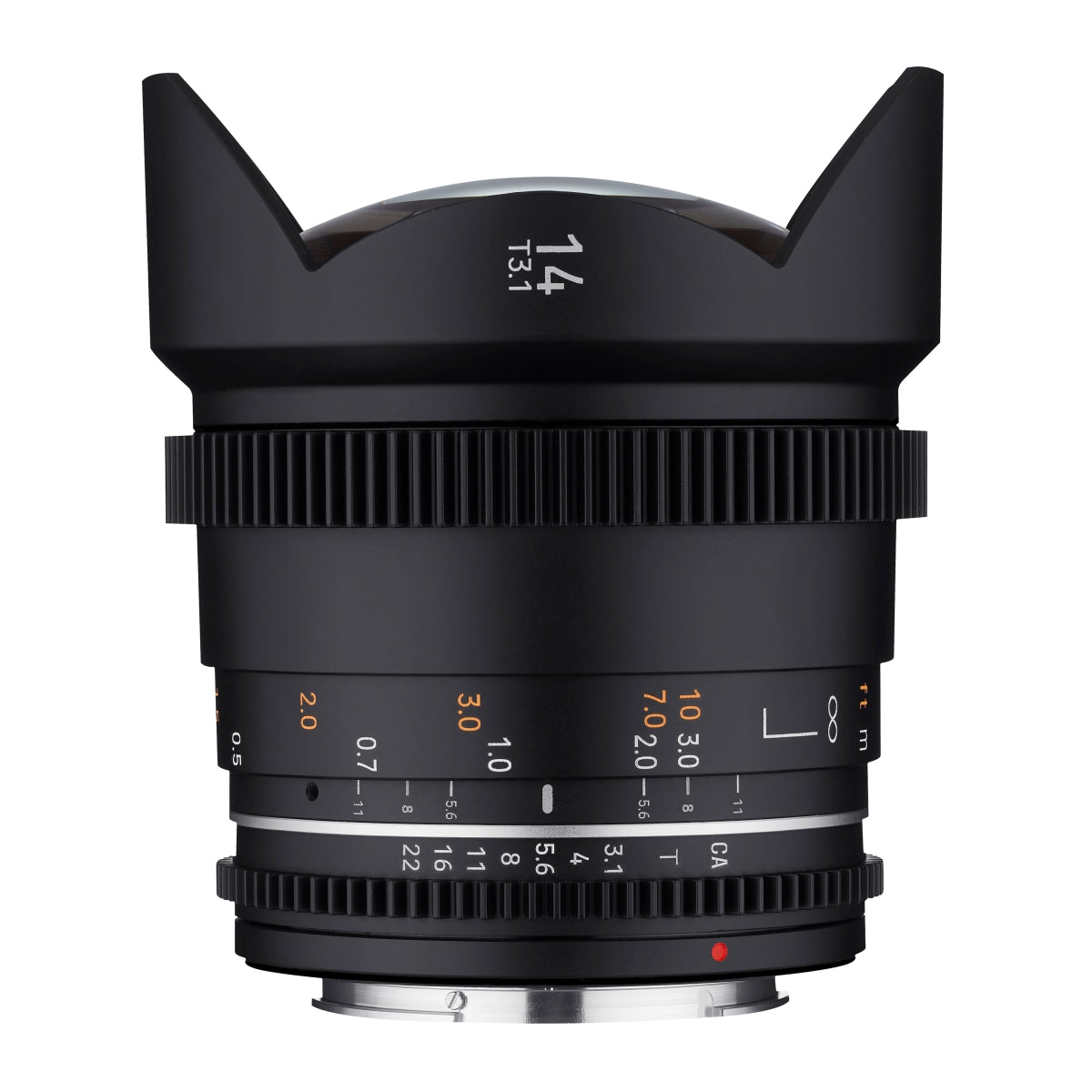 Obiettivo ultragrandangolare MF 14 mm T3,1 VDSLR MK2 – luminoso T3,1 compatibile con attacco Canon EF, lunghezza focale fissa 14 mm, Follow Focus, risoluzione full frame e APS-C 8K