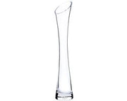 Vaso di vetro alto, sottile collo, collo stretto, vasi di vetro trasparenti, apertura miniatura, vasi con un piede per accessori decorativi, soggiorno, ufficio e punti di ritrovo, 25 cm
