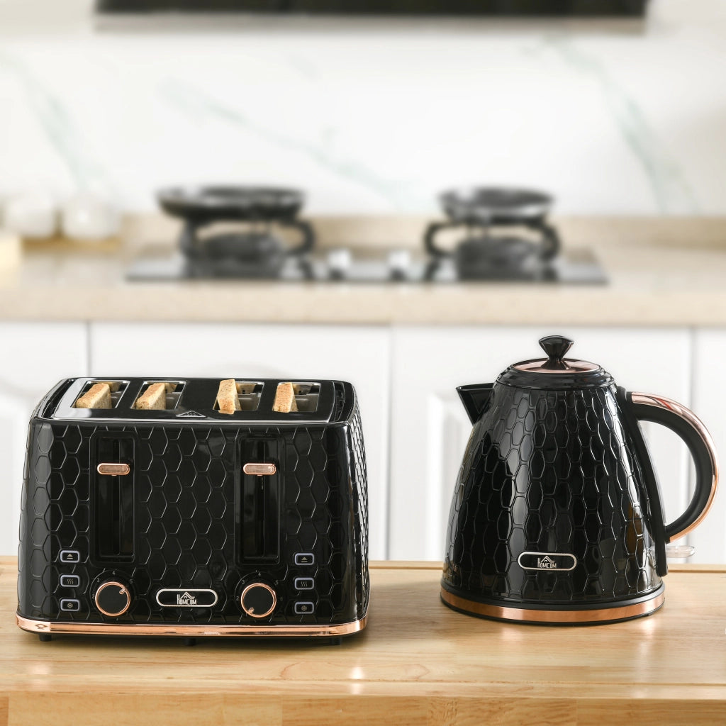 Set Colazione 2in1 Tostapane e Bollitore ¨C Xylo ¨C 1,7L 4 Fette Nero