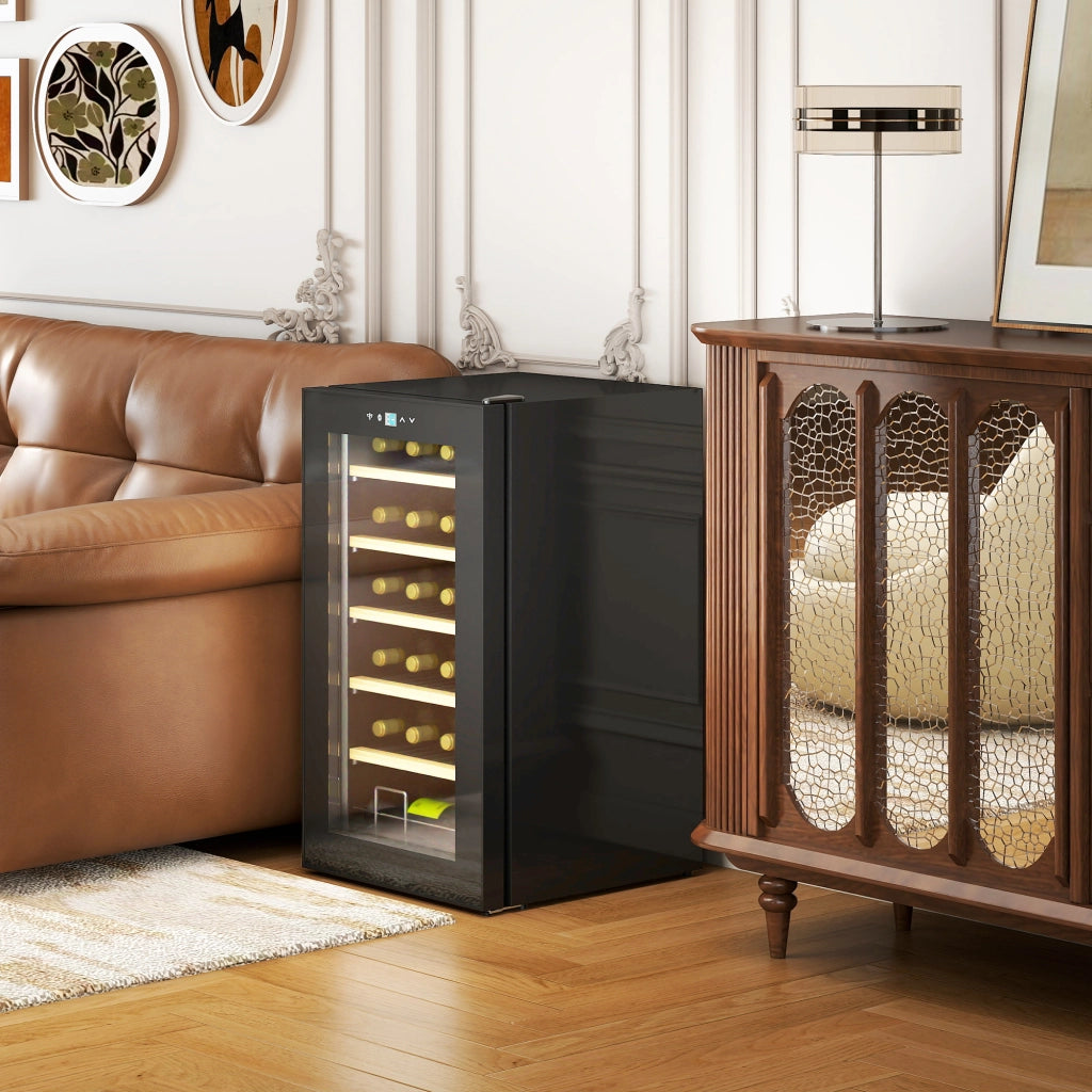 Cantinetta Vino Frigo ¨C zephmum ¨C Nero, 24 Bottiglie, 65L, Controllo Temperatura