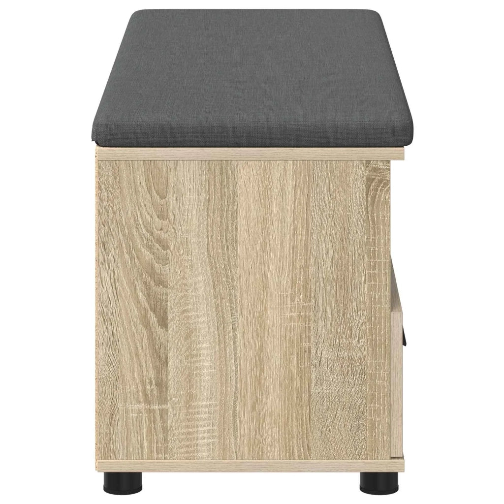 Panca per ingresso con cuscino Rovere Sonoma 100 x 38 x 46 cm