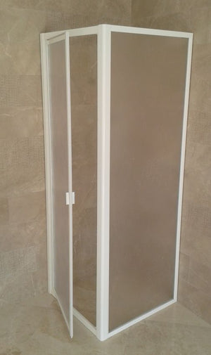Box doccia acrilico - 2 lati, fisso piu' battente - Misura: 85 x 75 x h185 