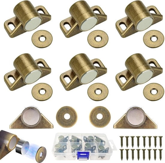 Pompe di attrazione robuste - Magneti di cassa - 8 pezzi - bronzo - lega di zinco