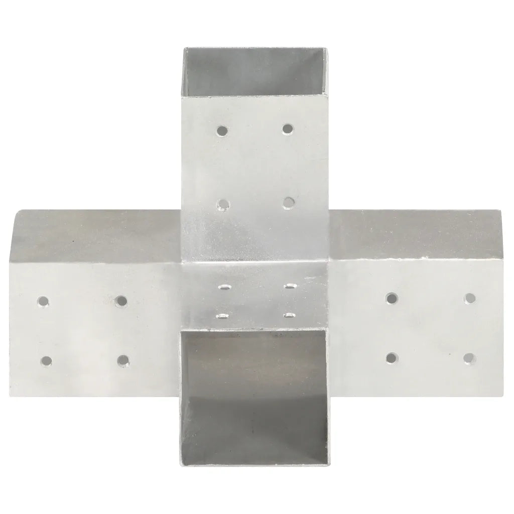 Connettore per Pali a Forma di X in Metallo Zincato 81x81 mm cod mxl 54838