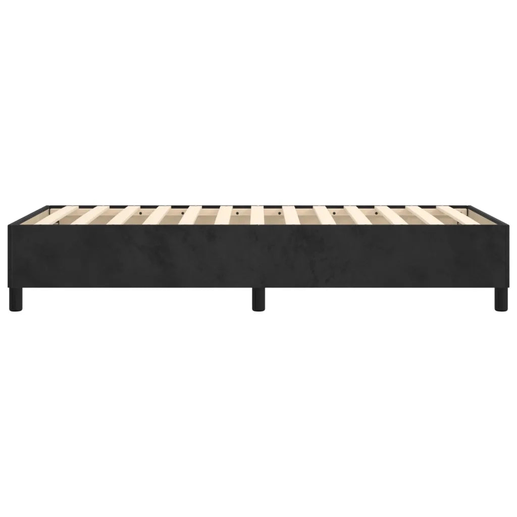 Struttura Letto a Rete a Molle-Giroletto Nero 80x200 cm in Velluto 268753