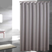 Douchegordino impermeabile, tessuto schiuma e muffa resistente, 100% poliestere, inclusivo di 12 anelli, ganci per douchegordino (grigio, 180 x 200 cm)