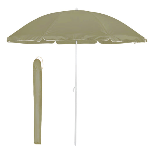 Marvin Ombrellone da Spiaggia FLEXY Inclinabile con Borsa Portatile 200 cm e Palo in Alluminio Telo in Tessuto Pol Ecrù