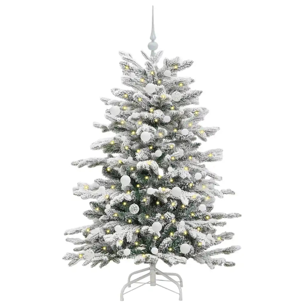 Albero di Natale | Decorazioni natalizie Artificiale con Rami Pieghevoli Bianco 150 cm