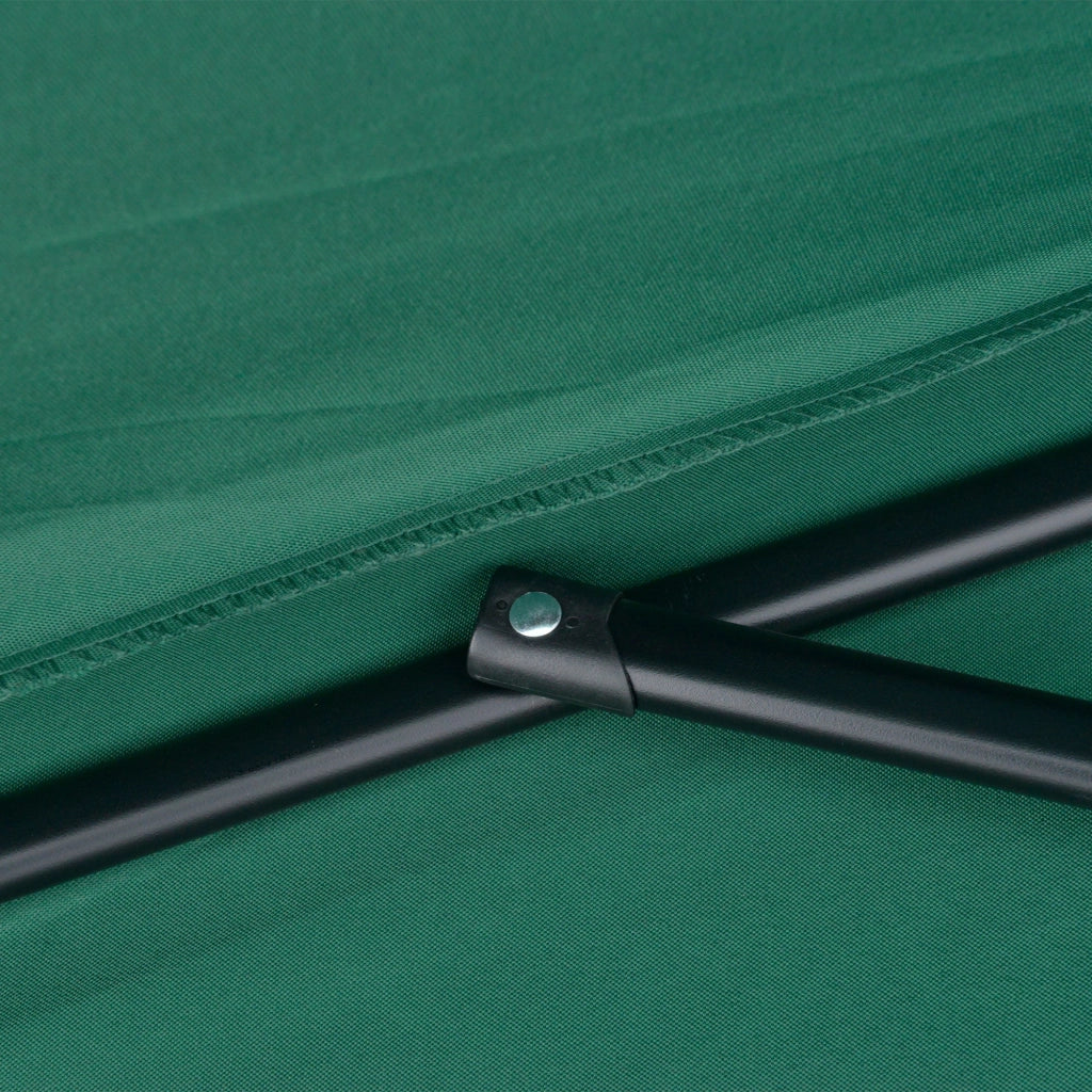 Ombrellone da Giardino 2,6x1,3x2,3 m Palo Ø38 mm Semicircolare in Alluminio Shade Verde