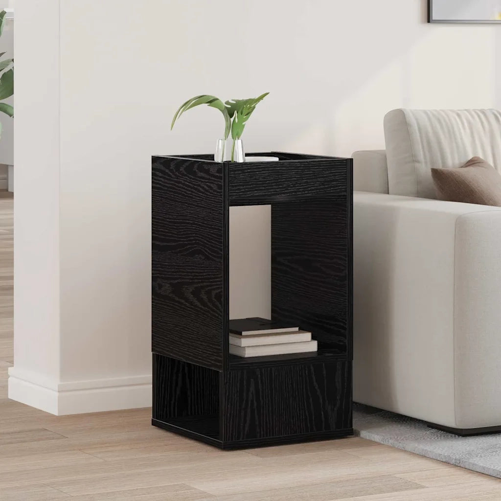 Tavolino Rovere Nero 30 x 30 x 56 cm Legno ingegnerizzato 890930