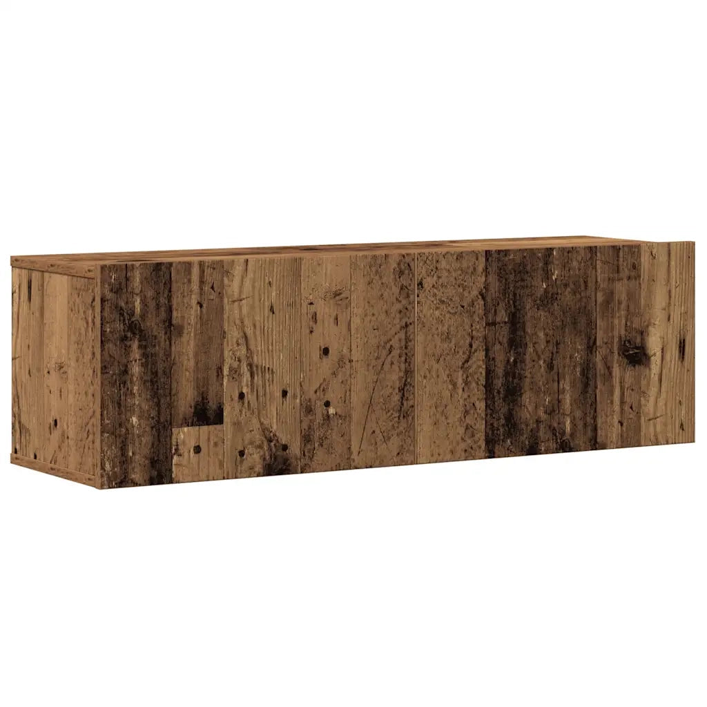 Set Mobile TV 6 pz Montato a Parete Legno Antico in Truciolato 3329149