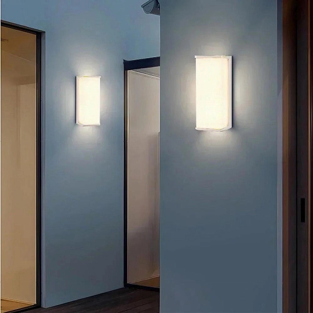 Trade Shop - Applique Led Da Esterno Facciate Giardino Moderno Lampada Da Muro 10w Ip65 643-b - -bianco Naturale      -