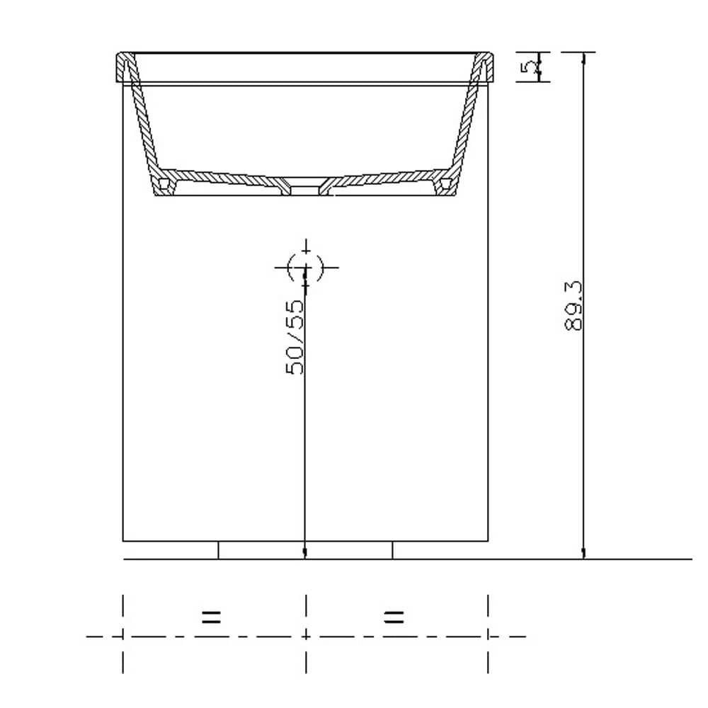 Mobile Lavatoio 65,5x50,5x87 cm 2 Cassetti Montegrappa Novella Dipiù Bianco