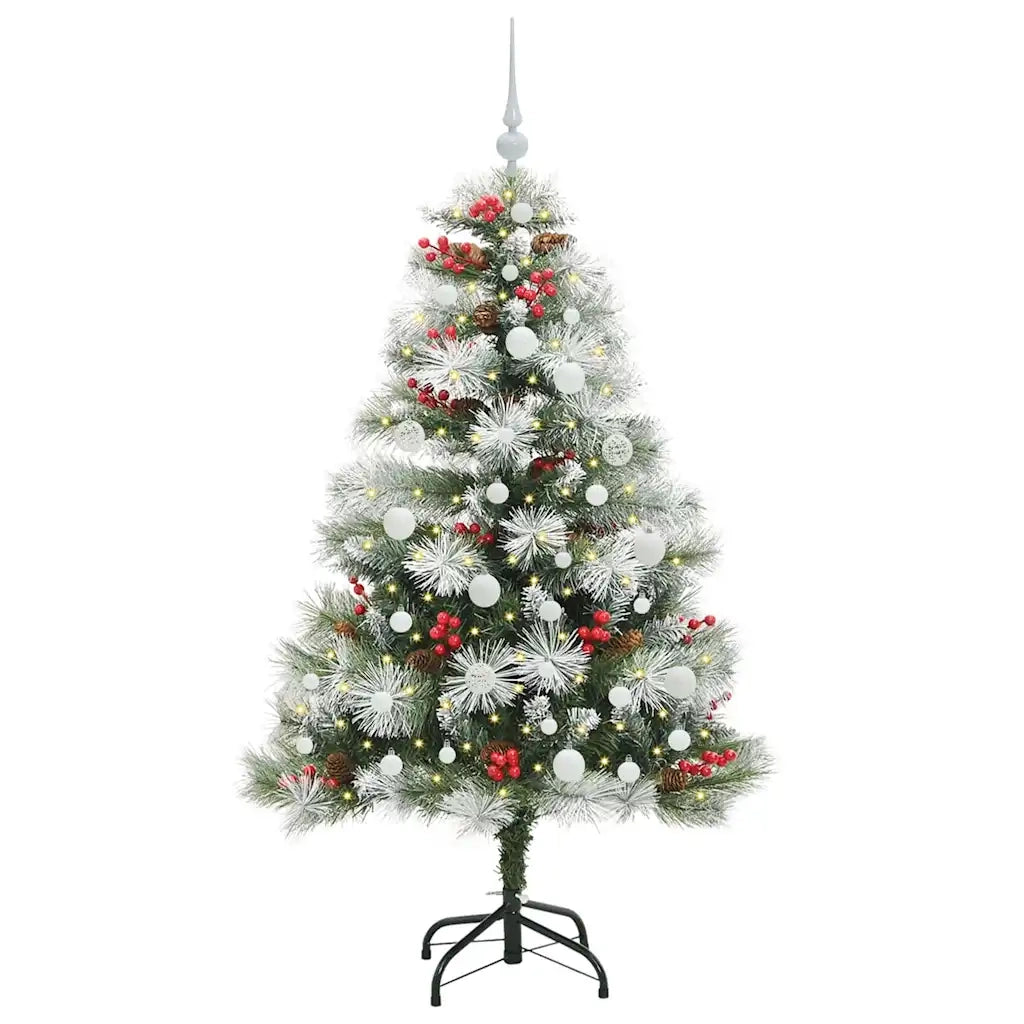 Albero di Natale | Decorazioni natalizie artificiale Verde e bianco 150 cm