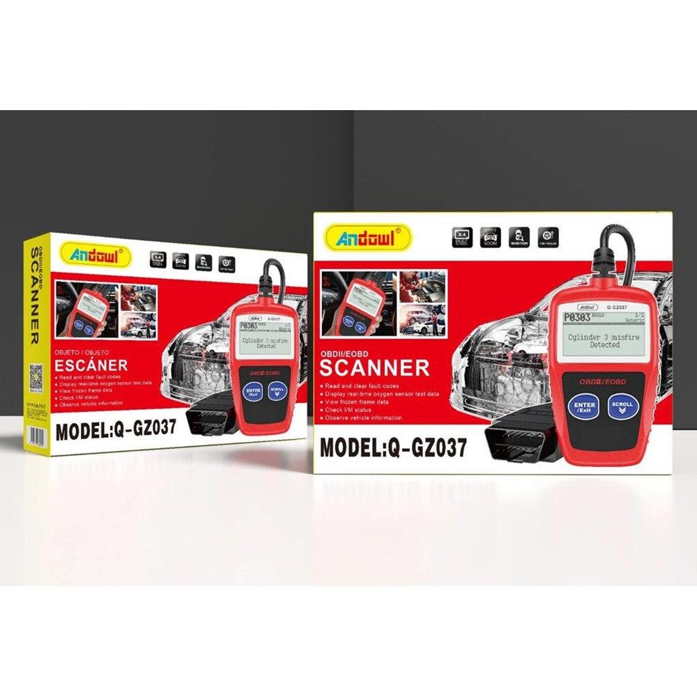 Trade Shop - Scanner Diagnostico Obdii/eobd Diagnostica Digitale Per Auto Con Display Lcd Cavo Q-gz037 -