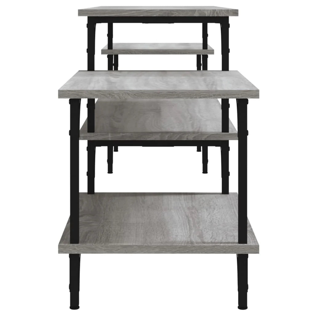 Mobile TV multimediale mensola TV credenza TV sala da pranzo soggiorno camera da letto Sonoma 197 x 35 x 52 cm legno ingegnerizzato grigio 02_0028435