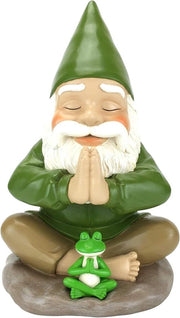 Rust e pace per il tuo giardino dei fiori di luna: gnomone zen e rana zen (9¼ pollici)