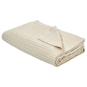 Coperta in Cotone color Beige Copriletto Stile Boho 110 x 180 cm camera da letto salotto