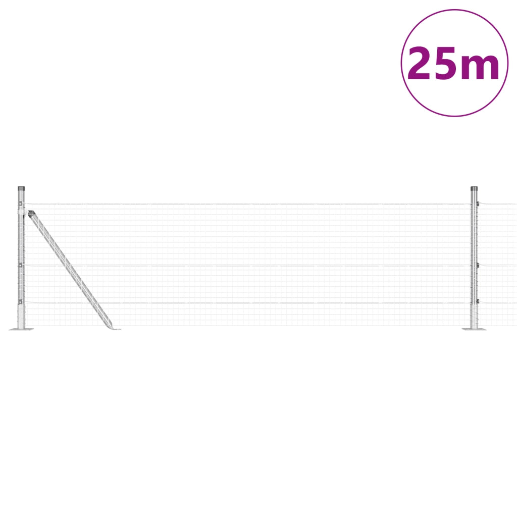 Set di Paletti per Recinzione Set di 2 Acciaio galvanizzato