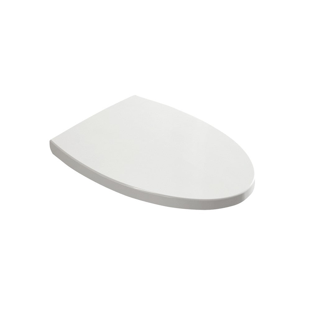 Sedile in termodurente con cerniere in acciaio per vaso day sospeso e filo muro