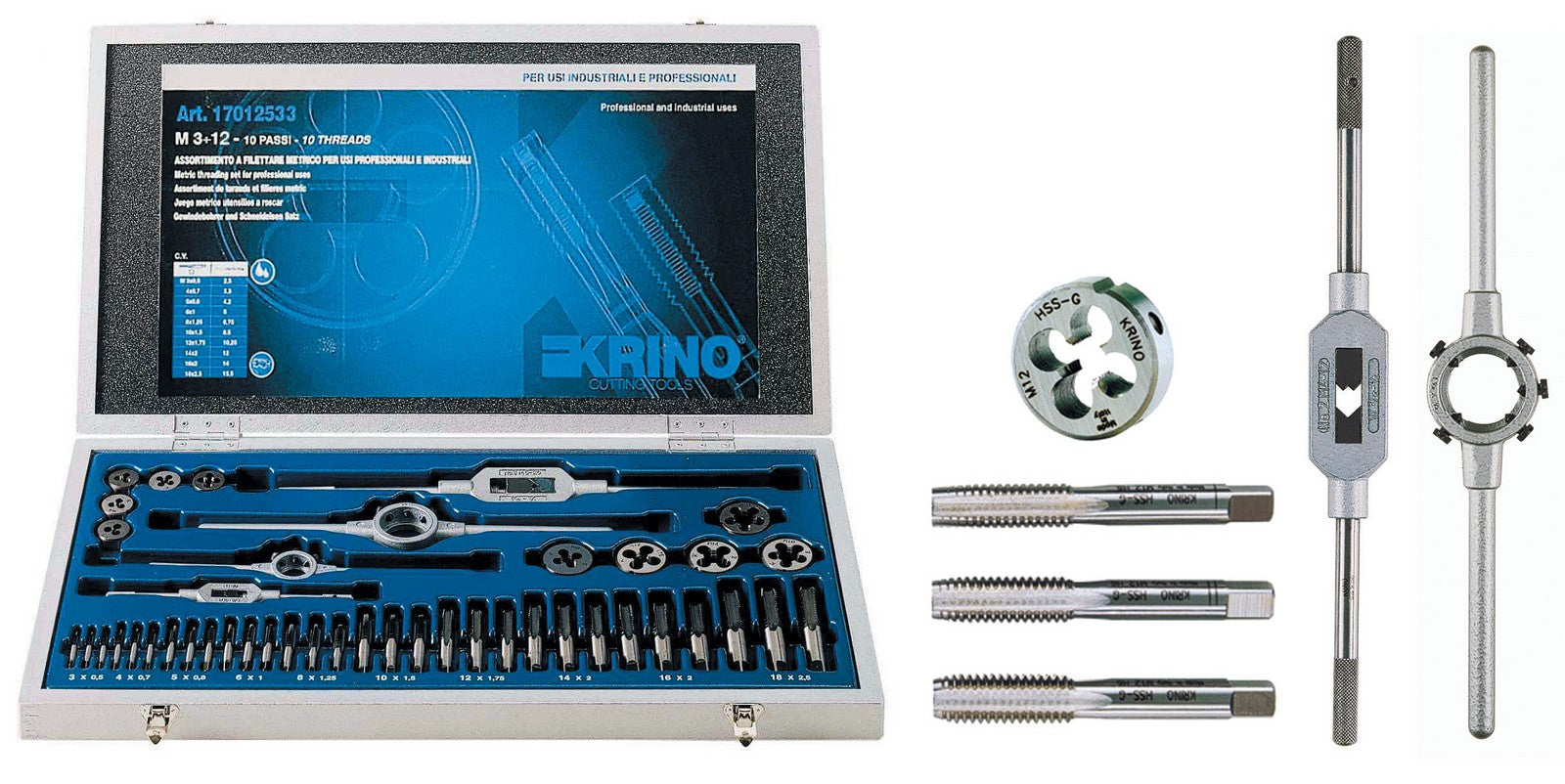 assortimento per filettare rif.73790 cod:ferx.12542