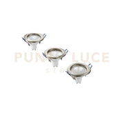 KIT 3 PEZZI INCASSI LED MATRIX NIKEL 3 LUCI ATTACCO GU10 5W 430LM 3000K 8X10,CM LAMPADINA INCLUSA