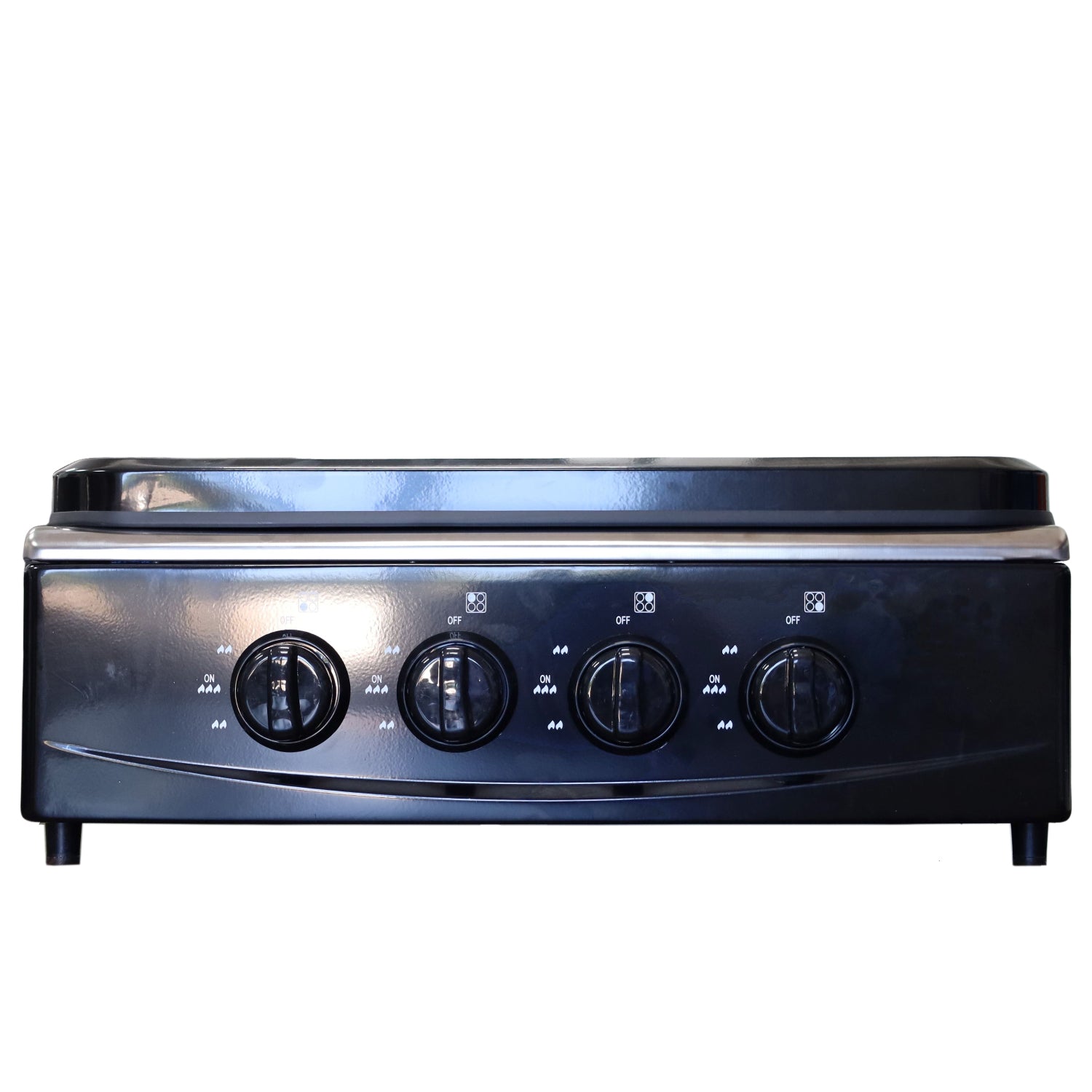 Marvin Fornello a Gas 4 Fuochi da Campeggio Piano Cottura con Coperchio in Acciaio Cucina da Esterno Portatile Piastra I