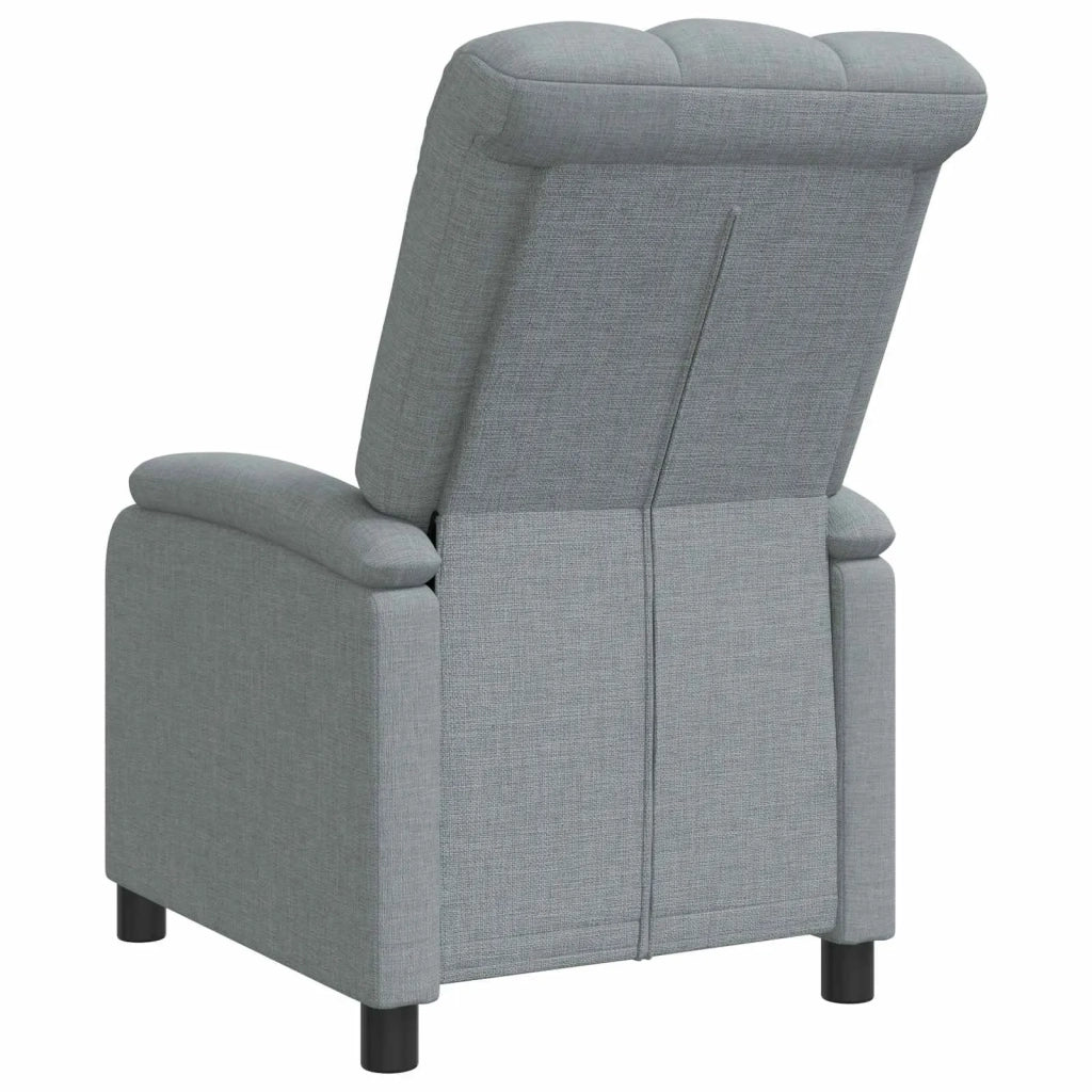 Divano Sedia-Poltrona reclinabile Grigio Chiaro Tessuto 643145