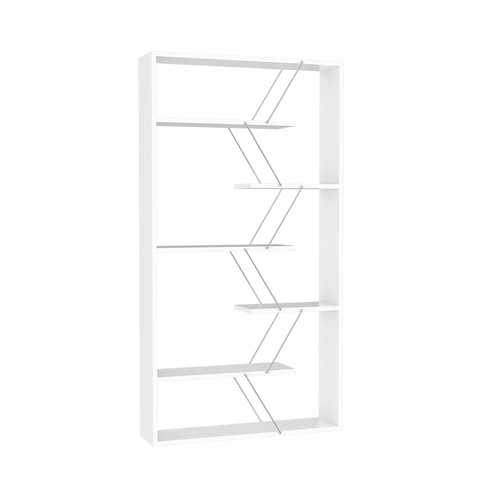 Libreria Tars bianca 84x24x157H RF1603242