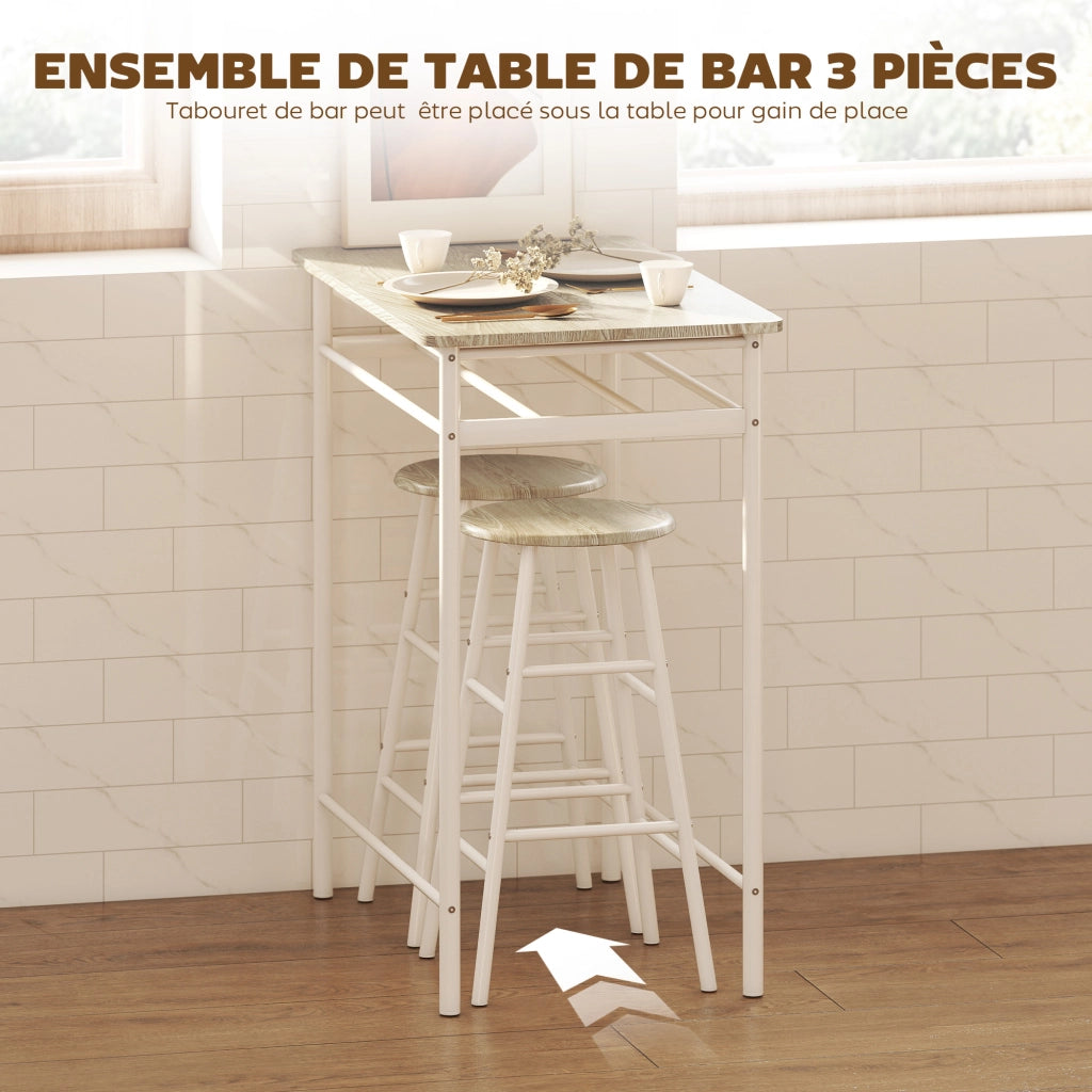 Tavolo da pranzo ¨C zephmum ¨C 80x50x90, bianco, metallo