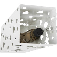 Portaombrelli LUC49W - Design moderno in metallo con scolapiatti, bianco