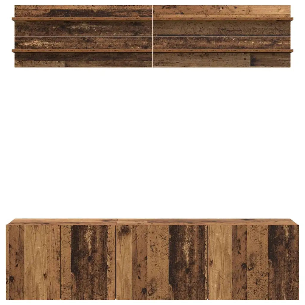 Unità TV 6 pcs Legno vecchio Legno multistrato 3403568