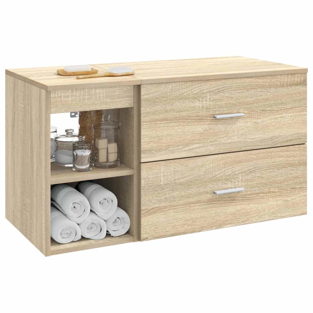 Set di mobili per il bagno 2 pcs Rovere Sonoma 3403938