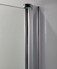 Anta battente sopravasca in vetro Trasparente 5 MM - Telaio Cromato - Misura: 86 x h140