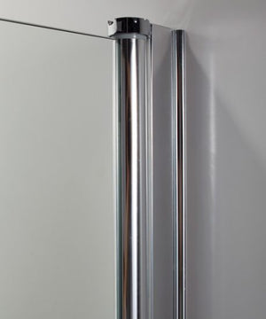 Anta battente sopravasca in vetro Trasparente 5 MM - Telaio Cromato - Misura: 86 x h140