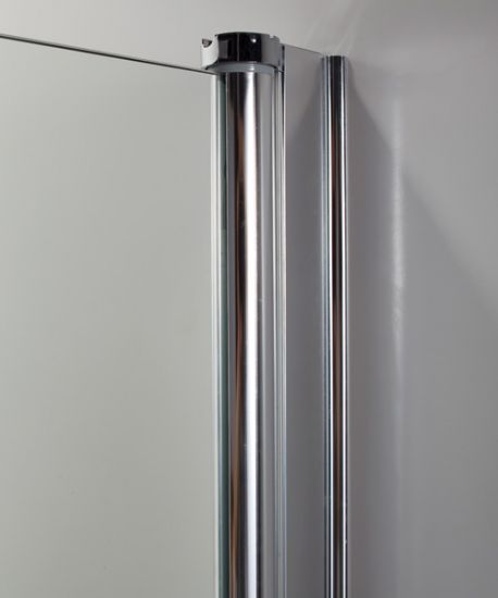 Anta battente sopravasca in vetro Trasparente 5 MM - Telaio Cromato - Misura: 86 x h140