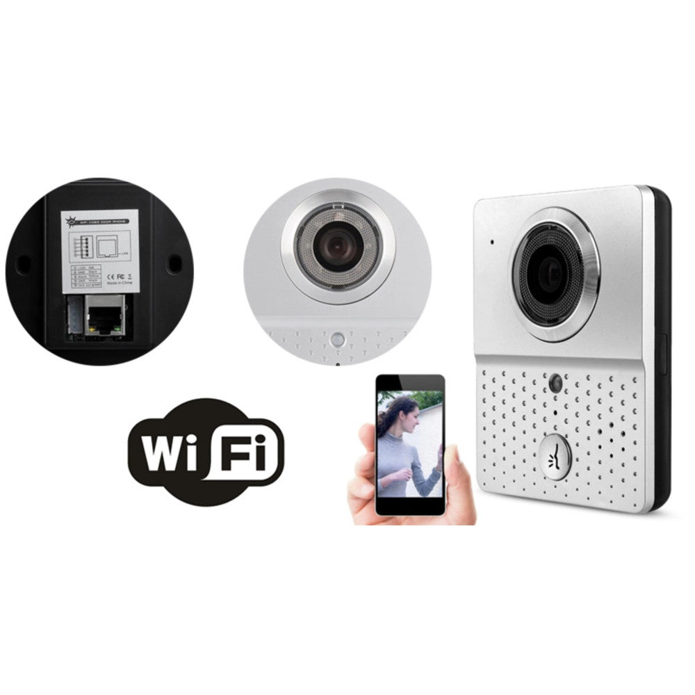 Trade Shop - Videocitofono Wifi Campanello Led Ir Lan Hd Camera Chiamata Remota Smartphone -