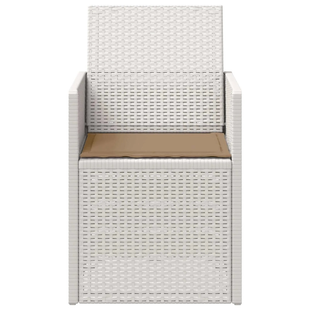 Sedie da pranzo da giardino 2 pcs Bianco e Tortora PP 899999