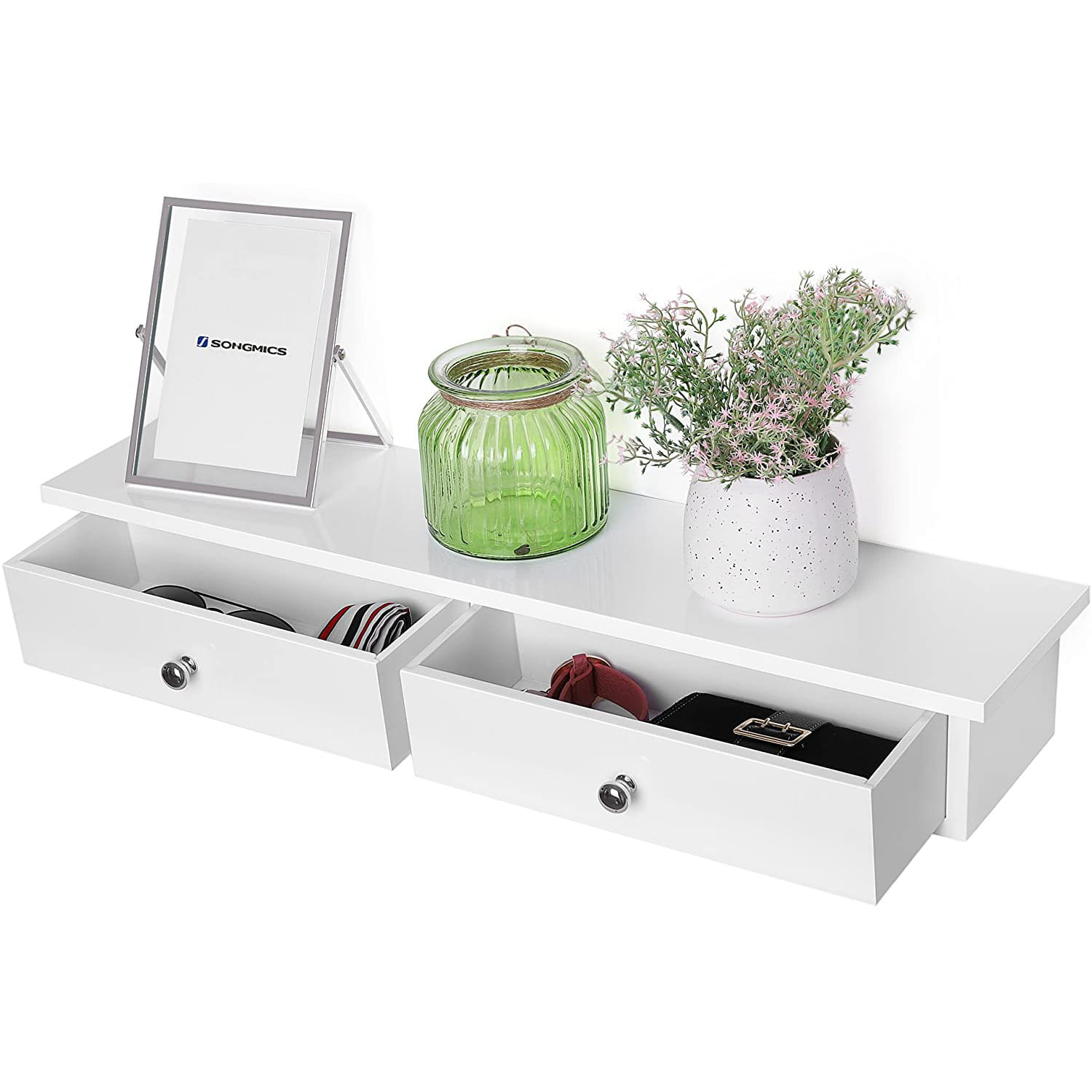 Valora MOBILE PENSILE CON CASSETTI MDF Bianco per Soggiorno