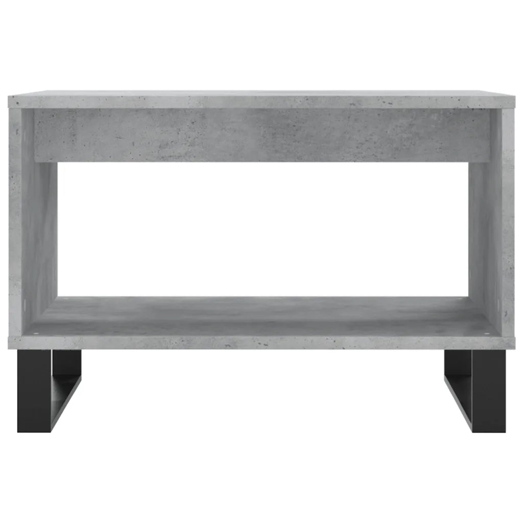 Tavolino da Salotto Grigio Cemento 60x50x40cm Legno Multistrato 829264