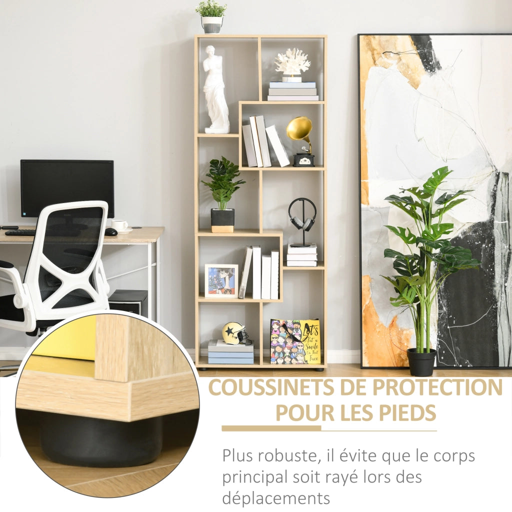 Libreria scaffale Zig zag ¨C zephmum ¨C legno multistrato 70x24x178 cm